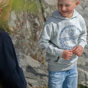 Grå Simborgarhoodie Barn
